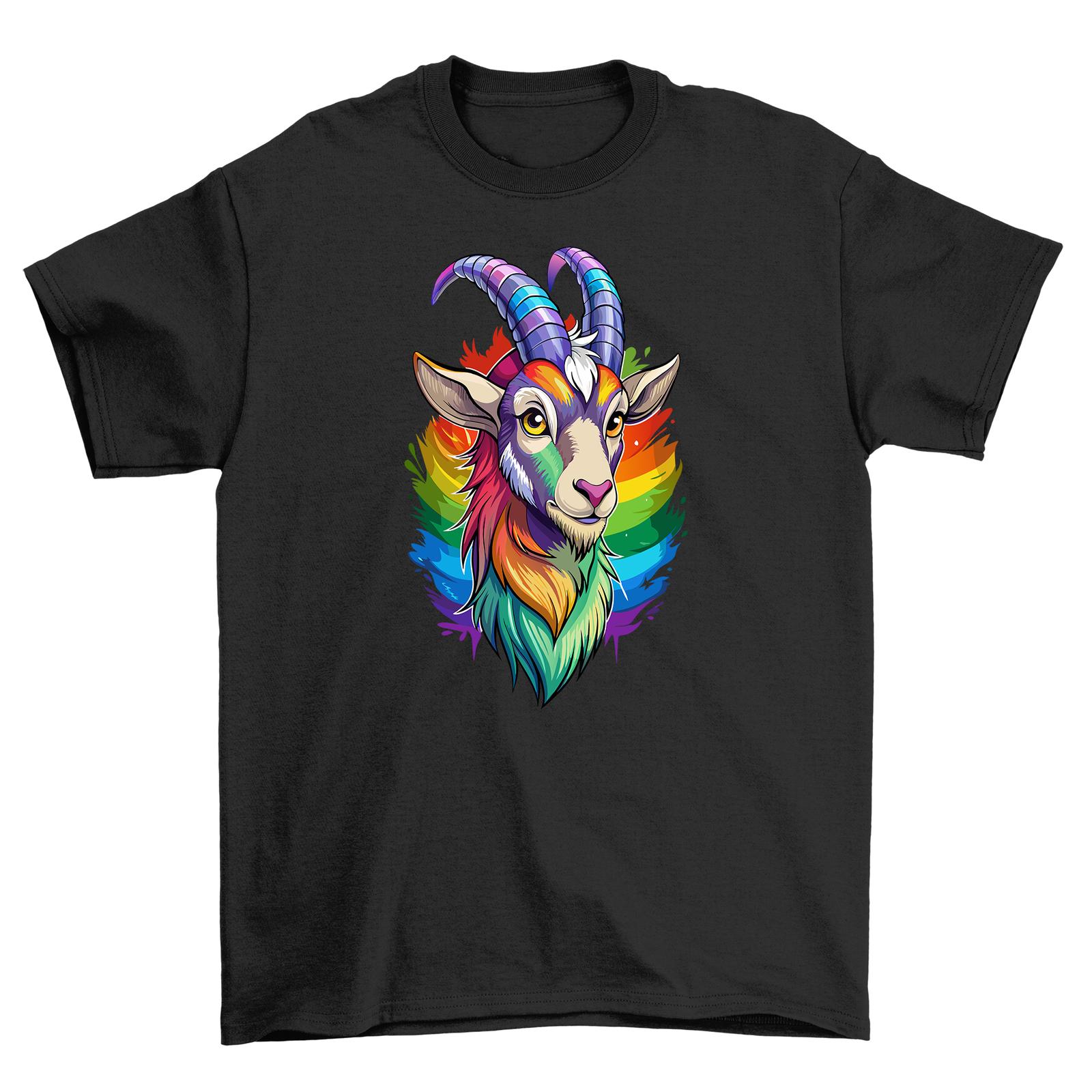 

Pride_80 Rainbow Goat Funny T-Shirt Mens Womens Tees Top - Unleash Your Inner Fab! Fun-filled, Unisex 3XL