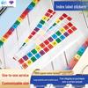 Easy-Tear Color-Coded Index Stickers: Number, Letter, & Blank Labels for Memo Pads