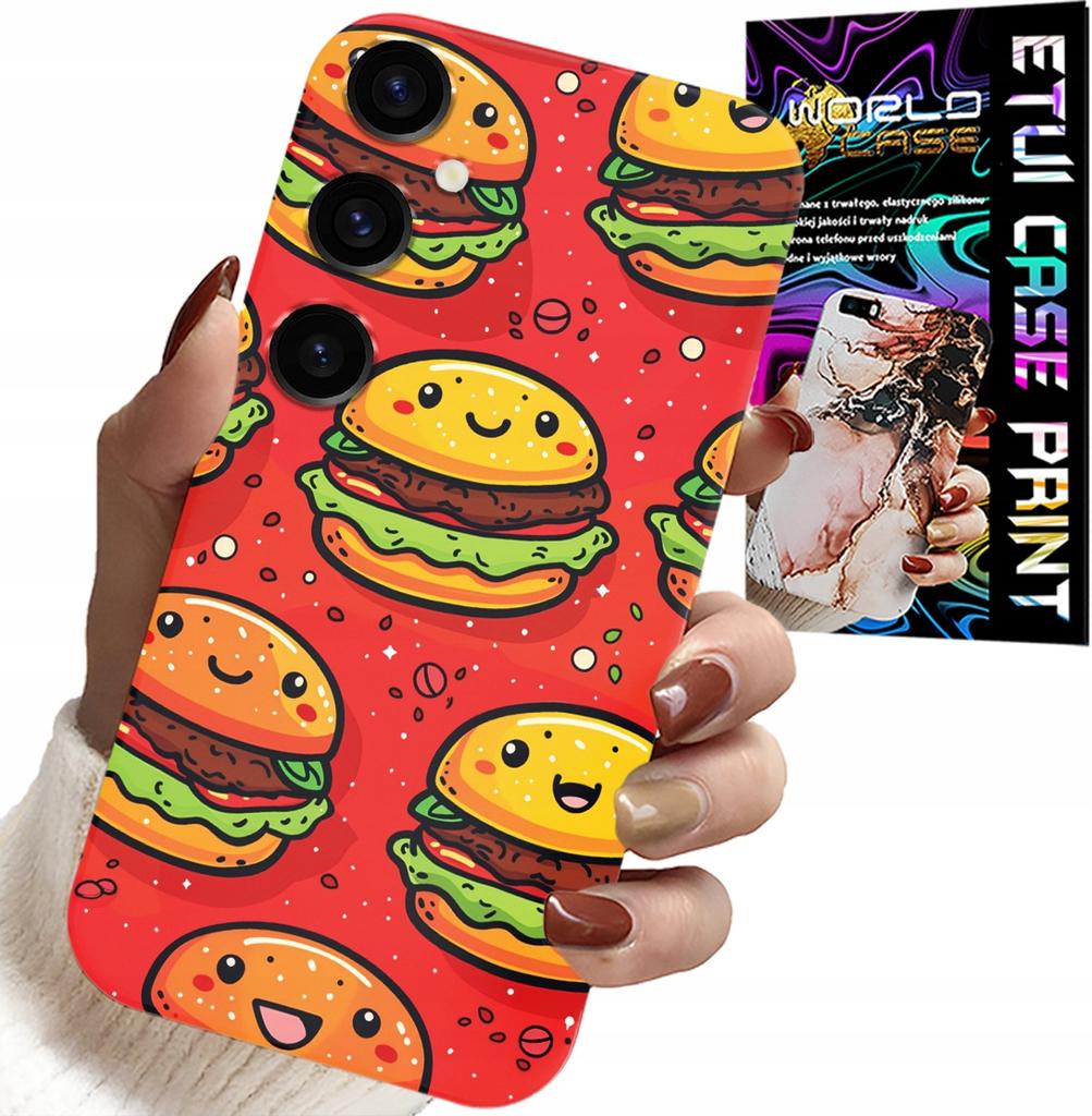 Etui Do Samsung Galaxy A05S - Słodkie Uśmiechnięte Burgery Pokrowiec