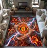 Tappeto in Flanella Stampato Manchester United Antiscivolo Morbido Poliestere Tappeto per Pavimento Tappetino Decorativo per Interni per Camera da Letto Soggiorno Divano