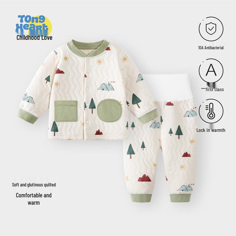 Детский утепленный хлопковый комплект 110
