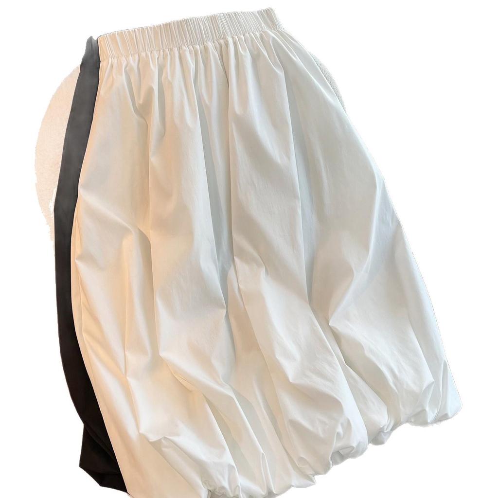 Women's White Bud Hepburn Midi Skirt - 2026 Spring/Summer Collection