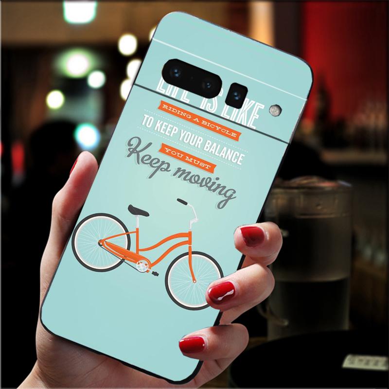 Phone Case For Google Pixel 10 9 Pro XL 9A 8 7 6 Pro Pixel 8A 7A 6A Pixel 8 7 6 5 BIKE CYCLING art