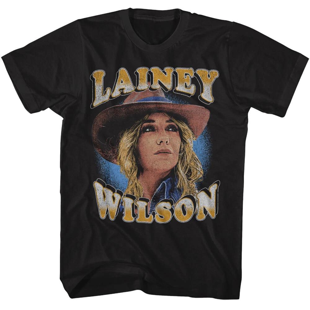 Lainey Wilson Full Color Cowboy Hat Photo Men s T Shirt Country Music Merch 4XL