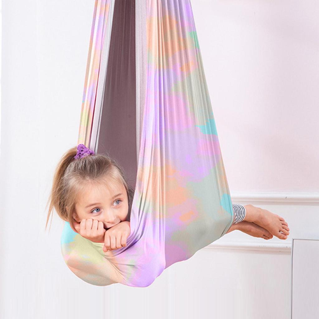 Sensory Swing Strong Load-Bearing Elastic Chair Cuddle Hammock Chair For Playroom Bedroom Living Room Play School Calm Down