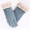 Gloves Women's Winter Warm Thickened Fleece Touch Screen Gloves Riding Cute Cotton Suede Gloves