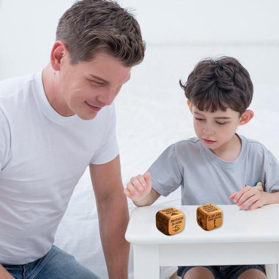 Veteran's Day Dice Handmade Wooden 6 Sides Decision Dice Veterans Souvenirs Appreciation Gifts for Patriotic Party Decoration