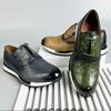 Fashion New Fashion Cowhide Emboweled Alligator Casual Shoes Breathable Wear-resistant Men's Sports Business Shoes Zapatos Sapat A14