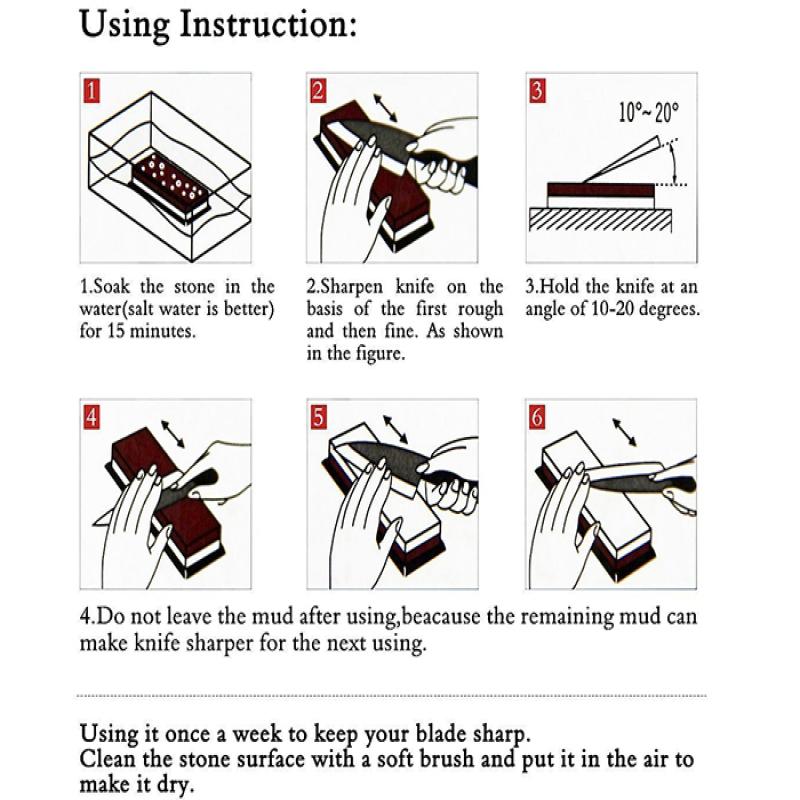 Professional Knife Sharpener Whetstone Sharpening Stones Grinding Stone Water Stone Kitchen Tool 2-IN-1 240 600 1000 3000 Grit