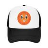 Miss MINUTES Smile Gradient Orange Screen Effect Holiday Travel Baseball Cap Maintains Shape After Long Wear