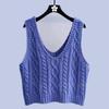 Damen Strickweste Frühling Herbst Ärmellose Strickweste Gestricktes Camisole Outwear