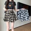 Retro Plaid High-Waisted Women's Skirt - Versatile and Slimming