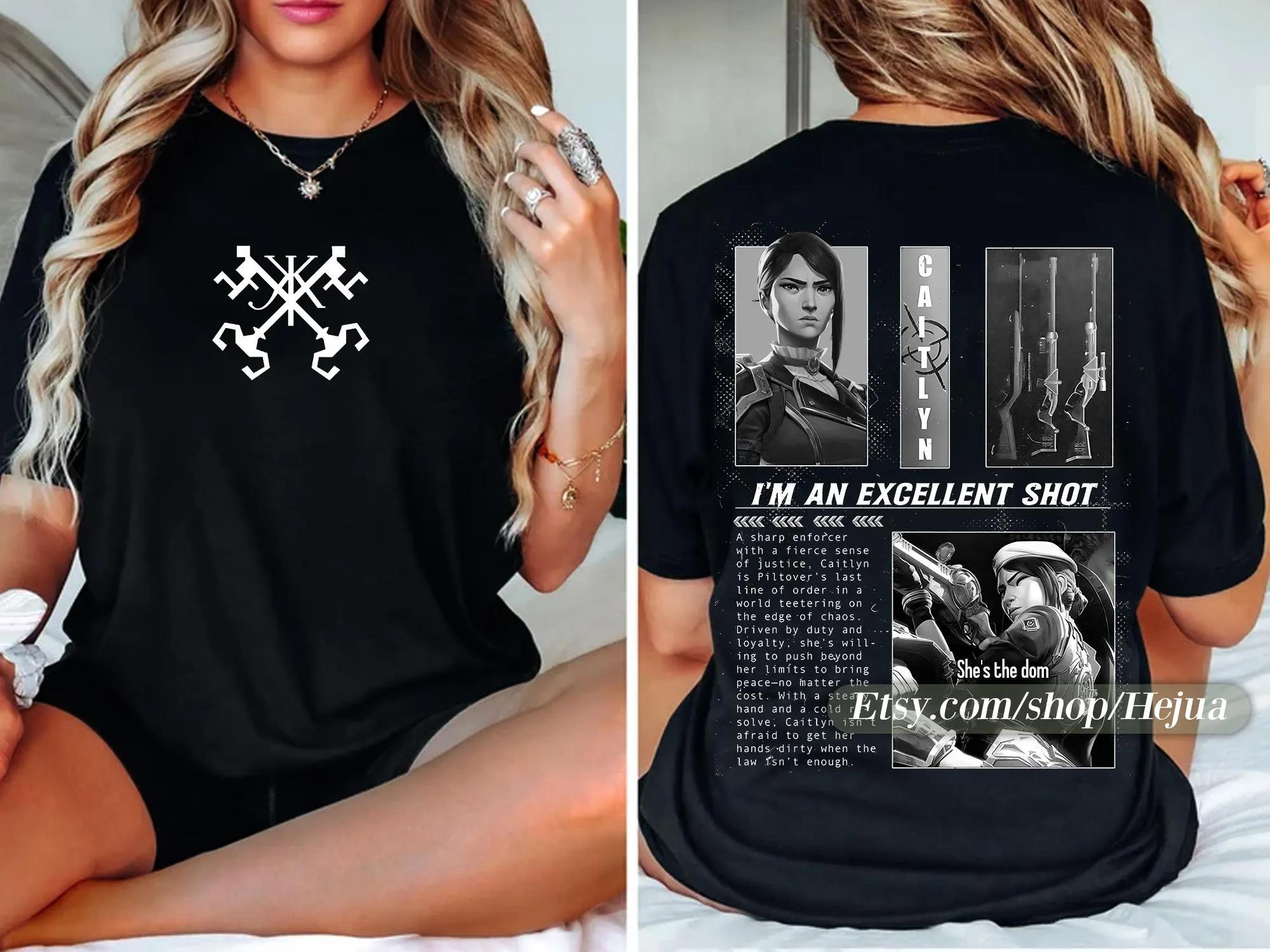 

Vi Arcane Tshirt Suitable for Both Unisex and Women Retro Street Style Animerelated Item Fan Gift S