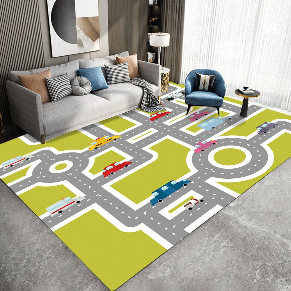 

Коврик для гостиной, детский игровой коврик, украшение для спальни, прикроватный столик, коврик для двери, современная карта маршрута дорожного движения, коврик 40X60cm-16x24in