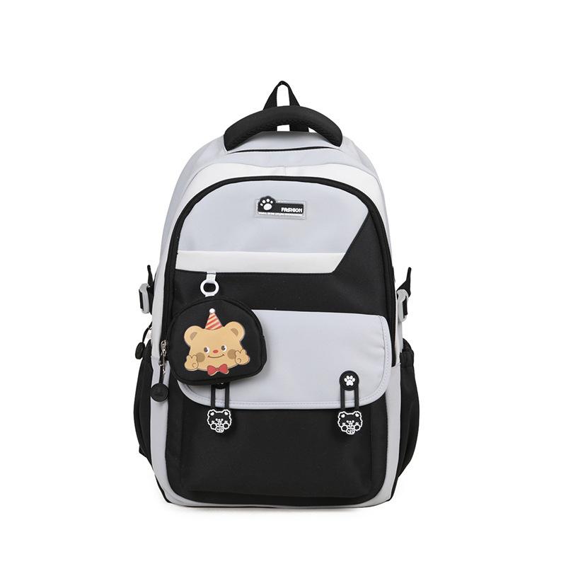 Schoolbag Schoolbag Female Ins Cute Junior High School Students Versatile Contrasting Color Backpack Simple Small Fresh Large Capacity Backpack