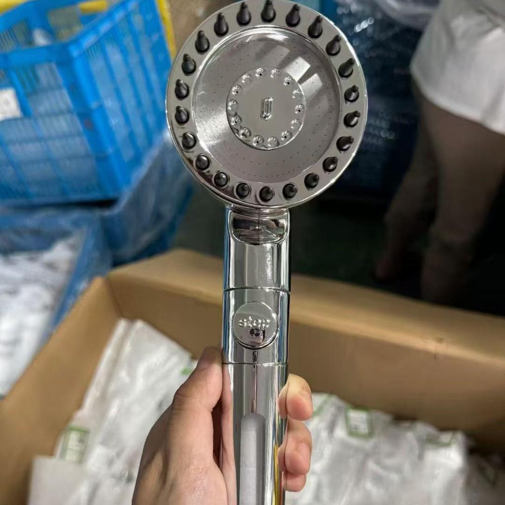 Powerful Pressurized Handheld Lotus Showerhead with Filter
