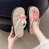 Cute and Versatile High-end Polka Dot Soft Bottom Heightening Flip-flops Thick Bottom Outer Wear Indoor Home Fashion Casual Sandals