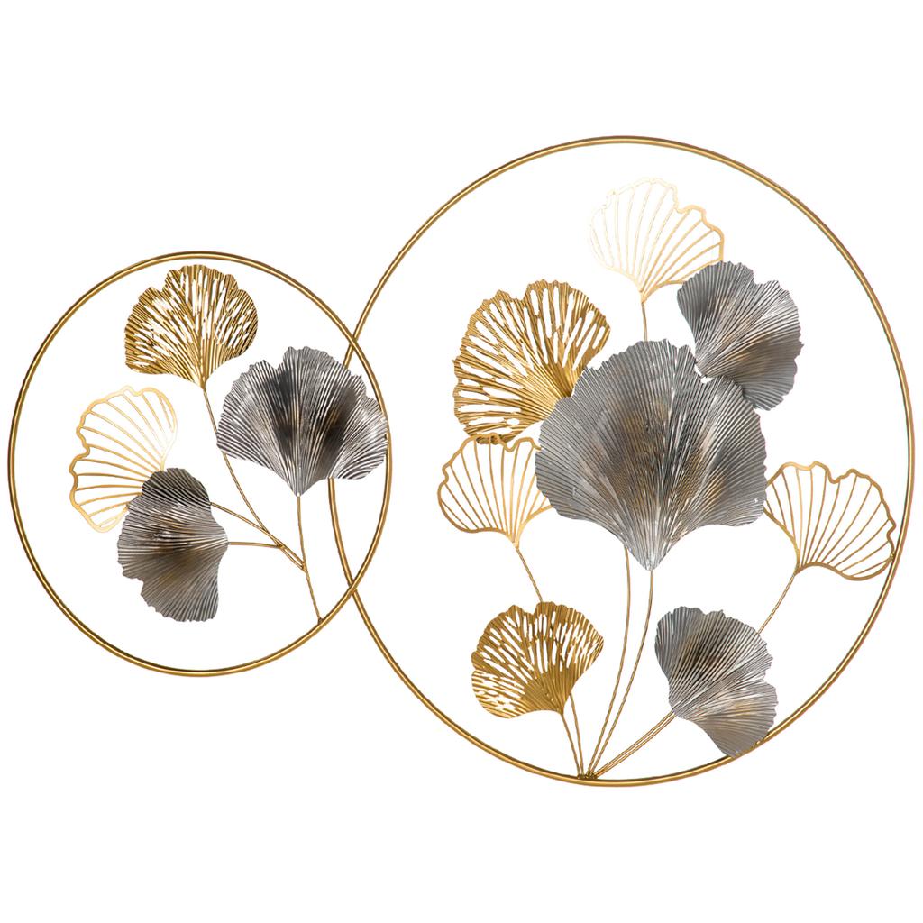 Large Metal Wall Art, Modern Hanging Wall Sculpture with Unique Multi-leaf Design