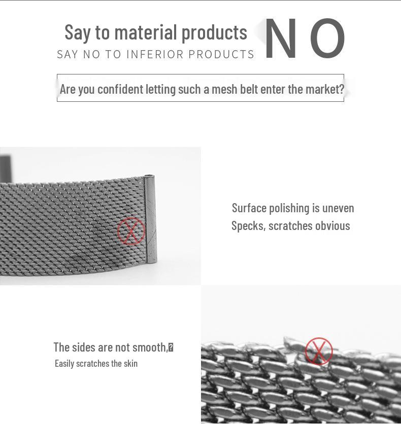 Milanese Stainless Steel Mesh Watch Strap for Samsung, Huawei, Apple DW 06 Line