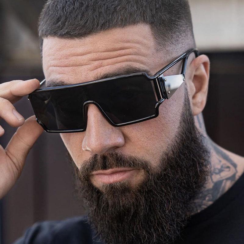 Avant-Garde Futuristic Cutout Square Sunglasses: Street Style for Influencers