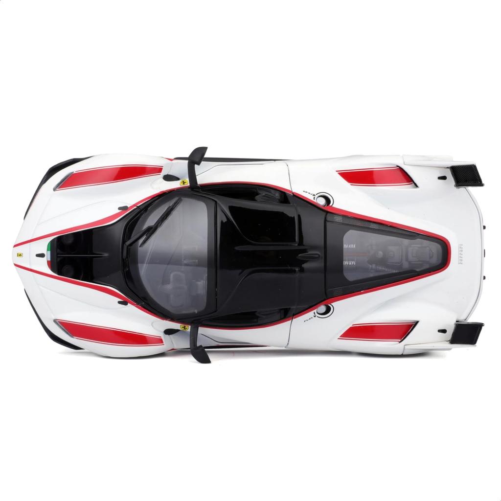 Bburago 1/24 Scale Ferrari FXX K #75 White / Diecast Model Car, Finished Model, 18-26301 (#75)