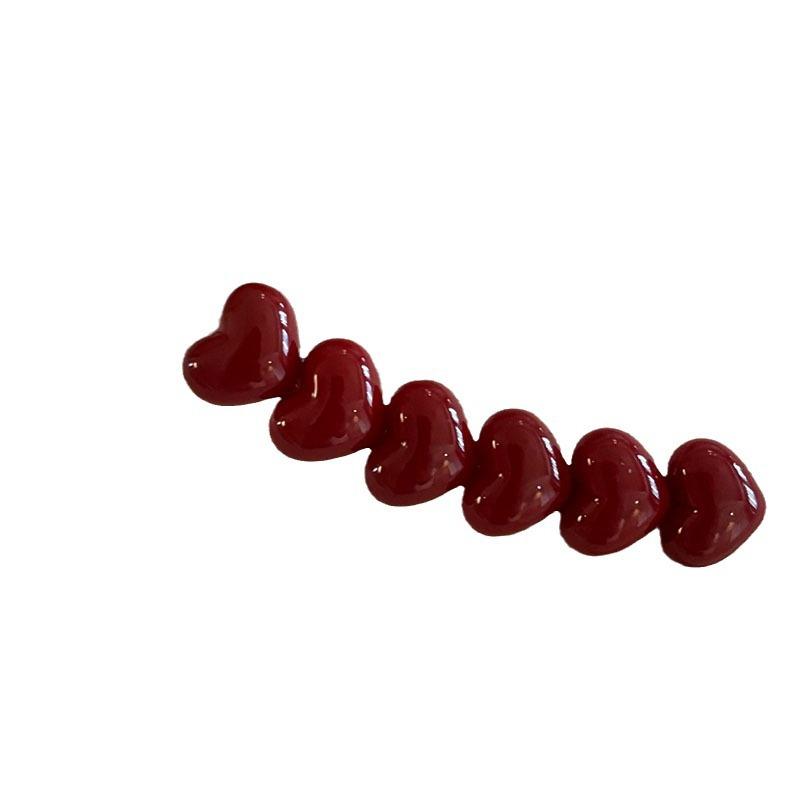 Super Cute Sweet Heart Duckbill Clip Fashion Lovely Women Girls Bangs Side Hairpin Korean Simple Metal Hair Styling Accessories