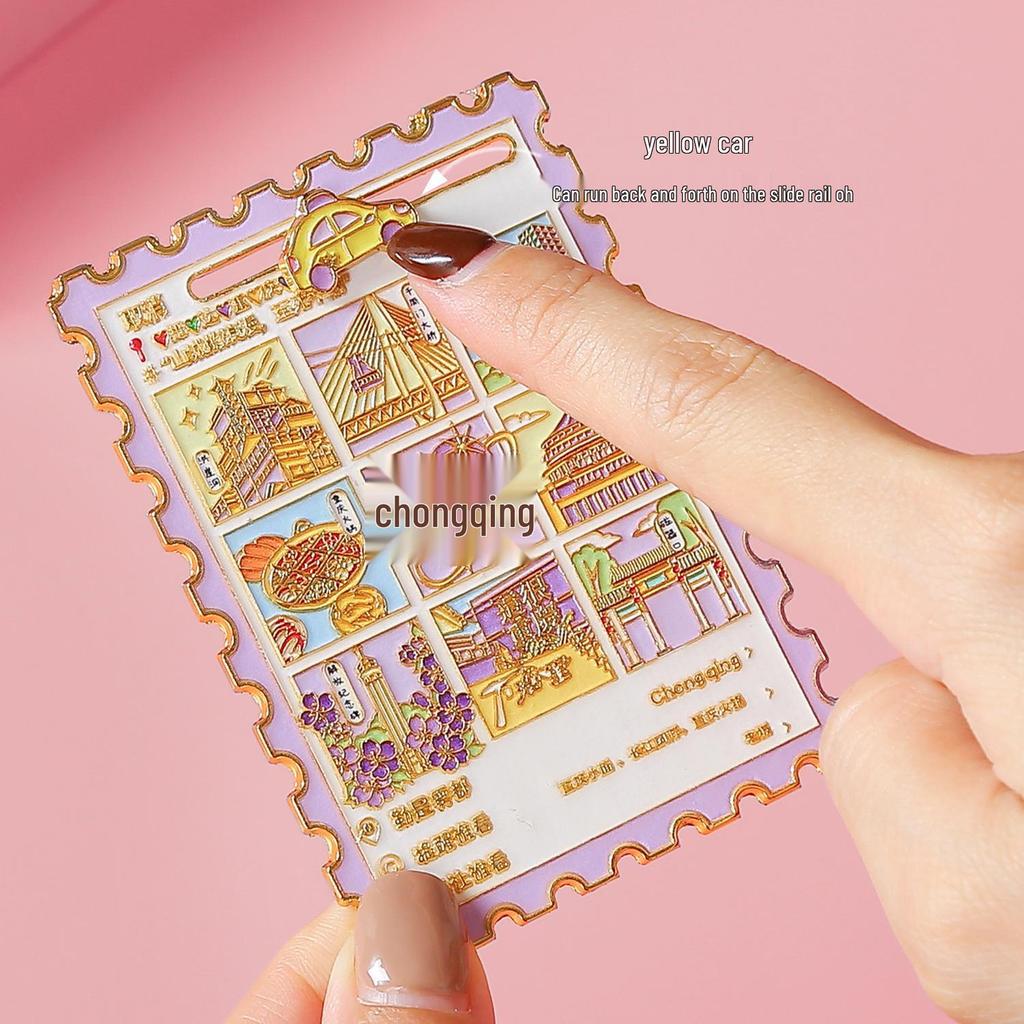 Chongqing Cultural Creative Slider Magnet Souvenir - Metal Moments Home Decor Gift