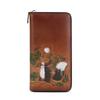 A Genuine Leather Retro Color-erased Wallet with Multiple Compartments and Large Capacity, A Business Clutch Bag