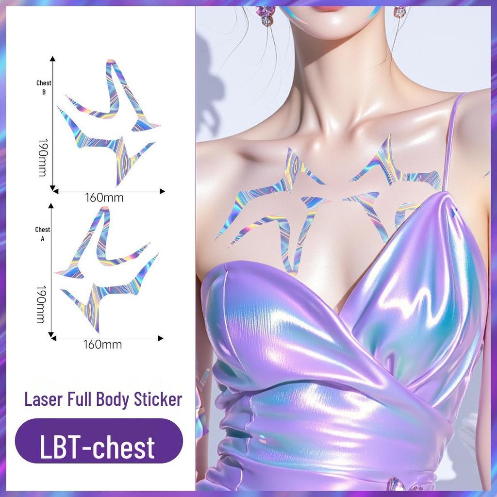 Boys' Full Body Temporary Tattoos - Cosplay, Laser Design, Waterproof, Sweatproof Face Stickers for Parties