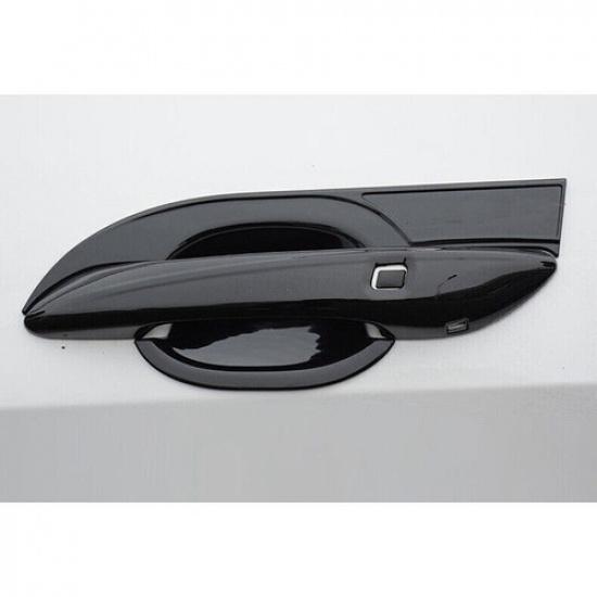 Exterior Side Door Bowl Frame Cover 4* For Hyundai Elantra 21- Bright Black
