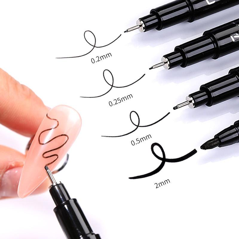 2.5ML Nail Art Graffiti Pen Waterproof Drawing Painting Liner Brush DIY Flower Abstract Lines Details Nail Art Tools