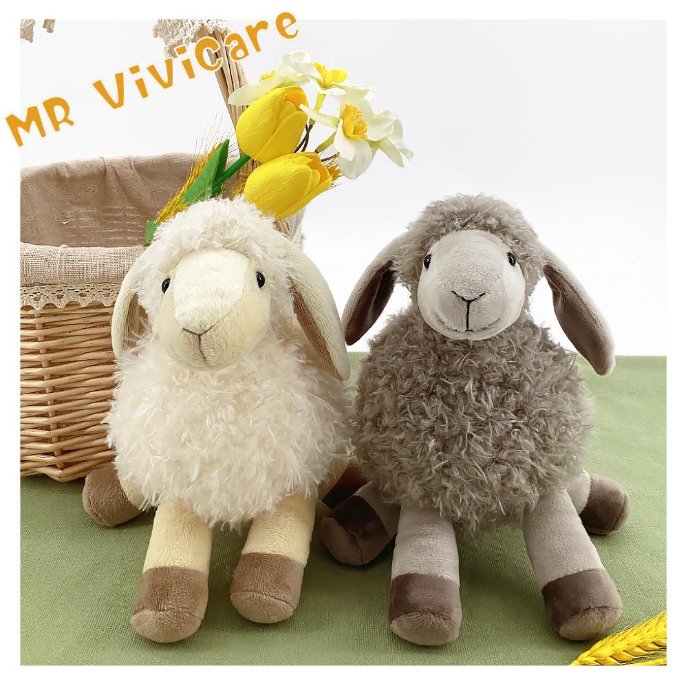 Peluche Bianco di Pecora Super Morbido Giocattolo Animale di Peluche Carino Bambola per Neonate Compagno Confortante per Dormire Decorazione per la Casa Regalo