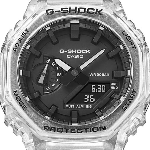 Casio Men's Resin 200M Water Resistant Analog Shock Resistant Quartz Watch GA-2100SKE-7A