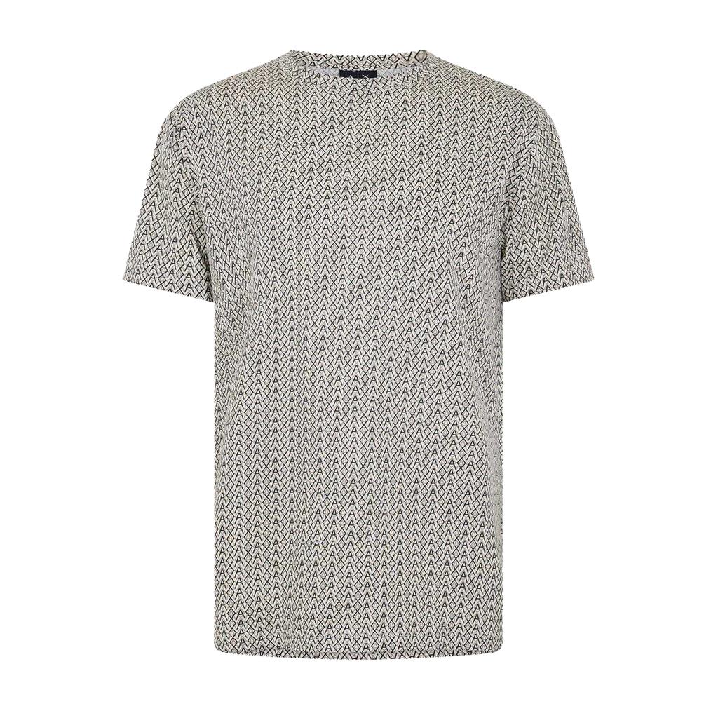 Armani Exchange Mens All-Over Print Crew Neck T-Shirt