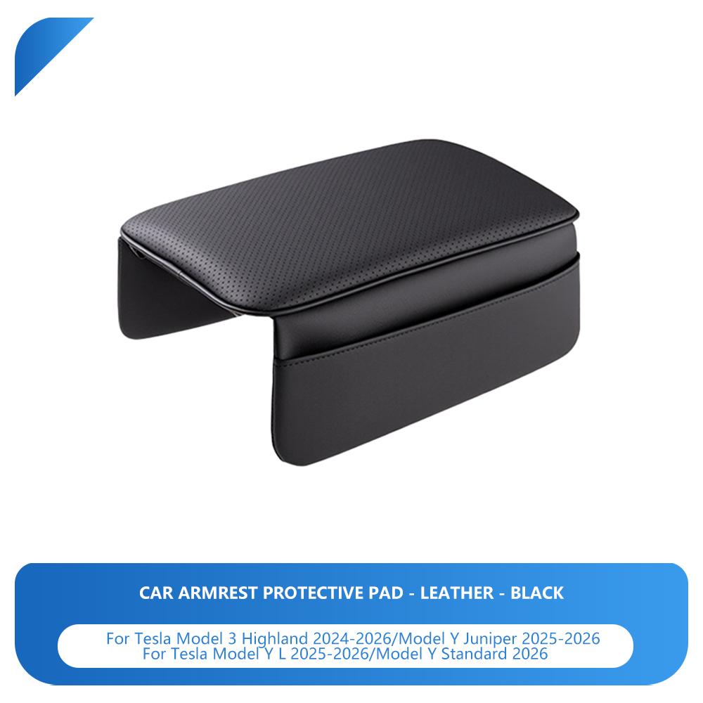 Heenvn For Tesla Model Y Juniper Model 3 Highland Model YL Y Standard 2025 2026 Armrest Box Protect Cover Soft Case Car Arms Pad
