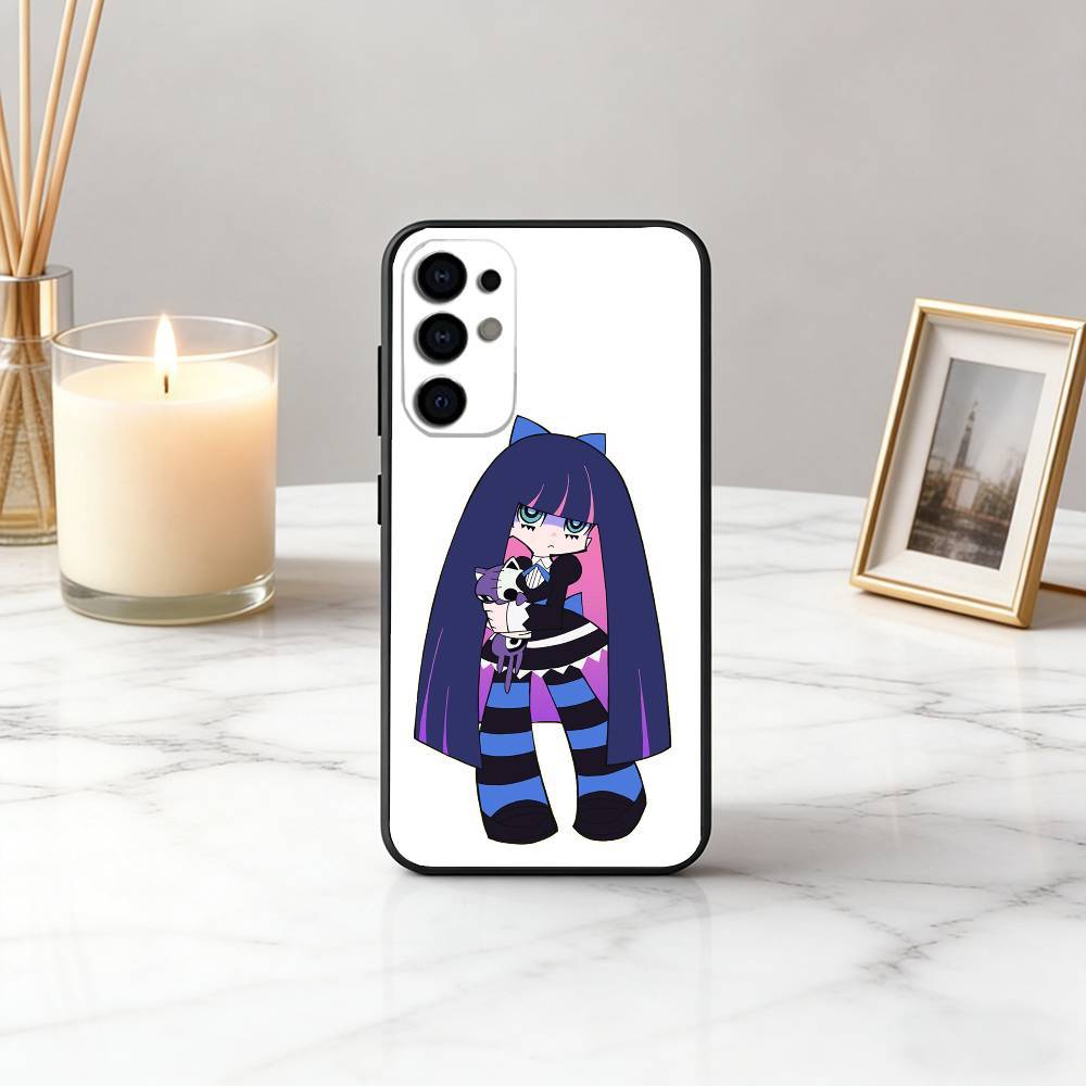 Gothic girl A-Anarchy S-Stocking Phone Case Black Silicone Soft For Samsung S25,S24,S21,S22,S23,S30,Ultra,S20,Plus,Fe,Lite