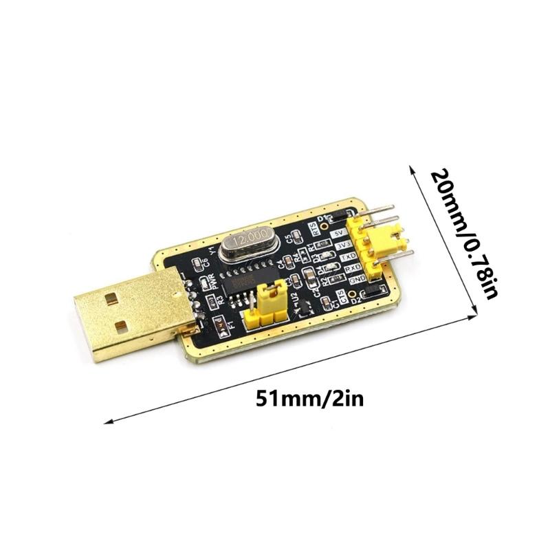 CH340G RS232 to TTL USB Adapter for Microcontroller Communication and Firmware Debugging
