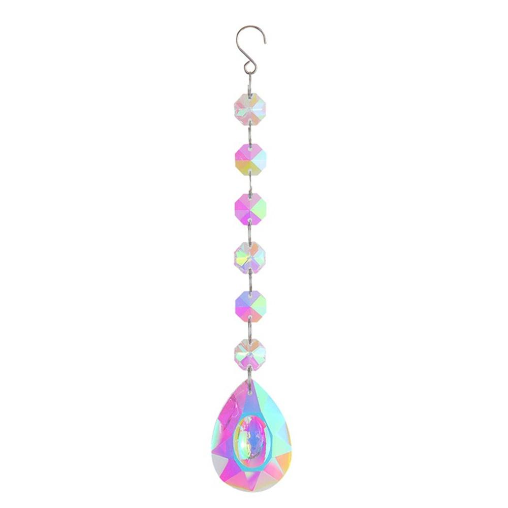 Star Moon Crystal Sun Catcher Bohemian Rainbow Maker Wind Chime Home Outdoor Garden Hanging Ornament Window Decoration New In