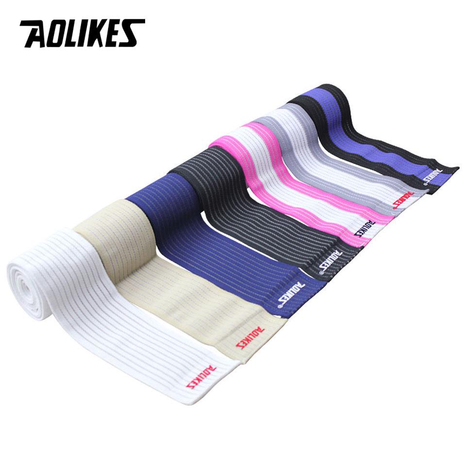 Aolikes Elastic Bandage Tape Knee Support Strap Shin Guard Compression Protector For Ankle Leg Wrist Wrap Sports