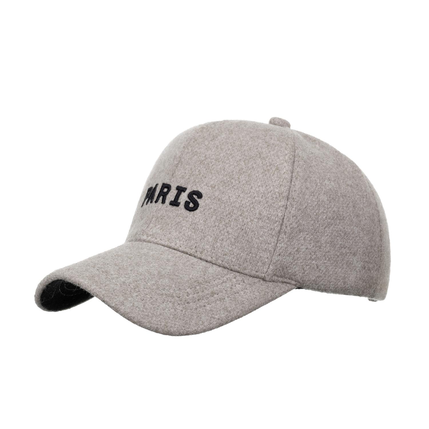 

Couple baseball cap female shade sun protection couple versatile cap three-dimensional embroidery PARIS hat колір світло кави