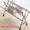 Household Foldable Clothes Hanger Rack Balcony 5 Pole Extendable Clothes Drying Tool Stainless Steel Clothes Drying Rack