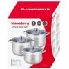 Set Of 3 Large Klausberg Pots 7+8.6+10.7L Kb-7177