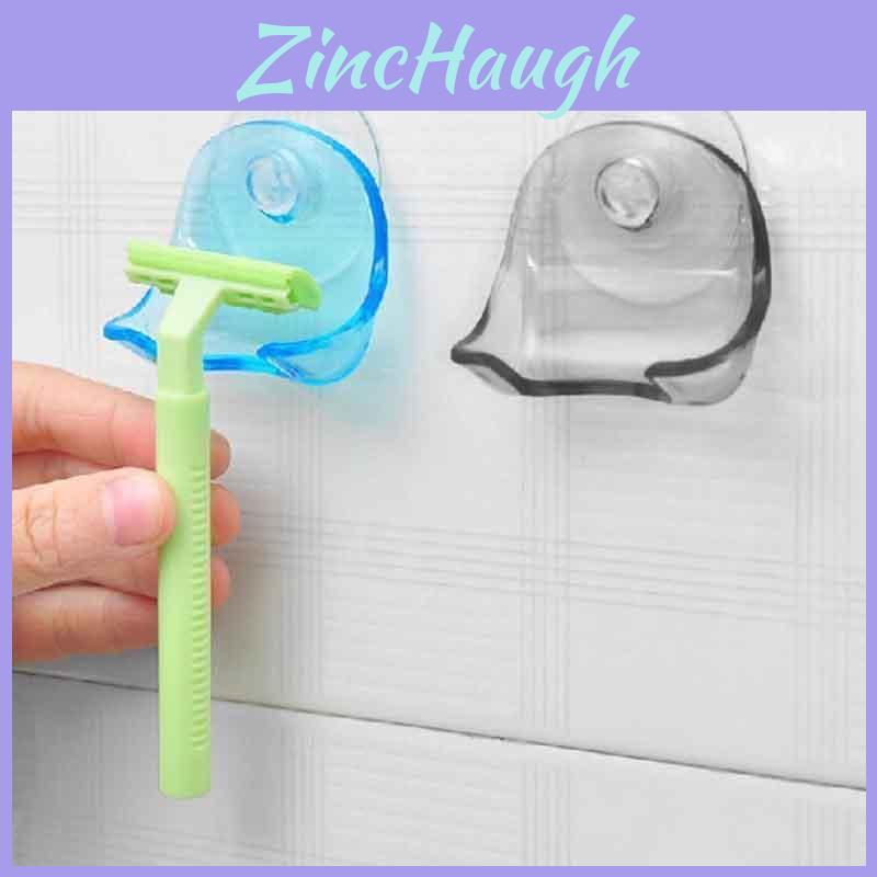 Compact Plastic Super Suction Cup Razor Holder With Strong Suction For Shower Convenience