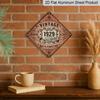 2D Flat, 1pc Suitable for Home & Shop Wall-Mounted Retro Sign - Vintage 1929 Limited Edition Ornate Industrial Plaque, Metal Decor for Diner, Cafe