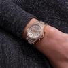 Watch Women Quartz Movement Crystal Inlaid Rose Gold Dial Strap Luxurious Design Fashionable Style For Daily/Date Wear A Gift For Girlfriends GW0320L3