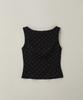 LEMONE Dot Boat Neck Blouse