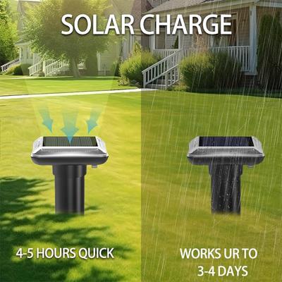 Ultrasonic Solar Animal Repellent: Waterproof, Sunscreen, Snake & Rodent Deterrent