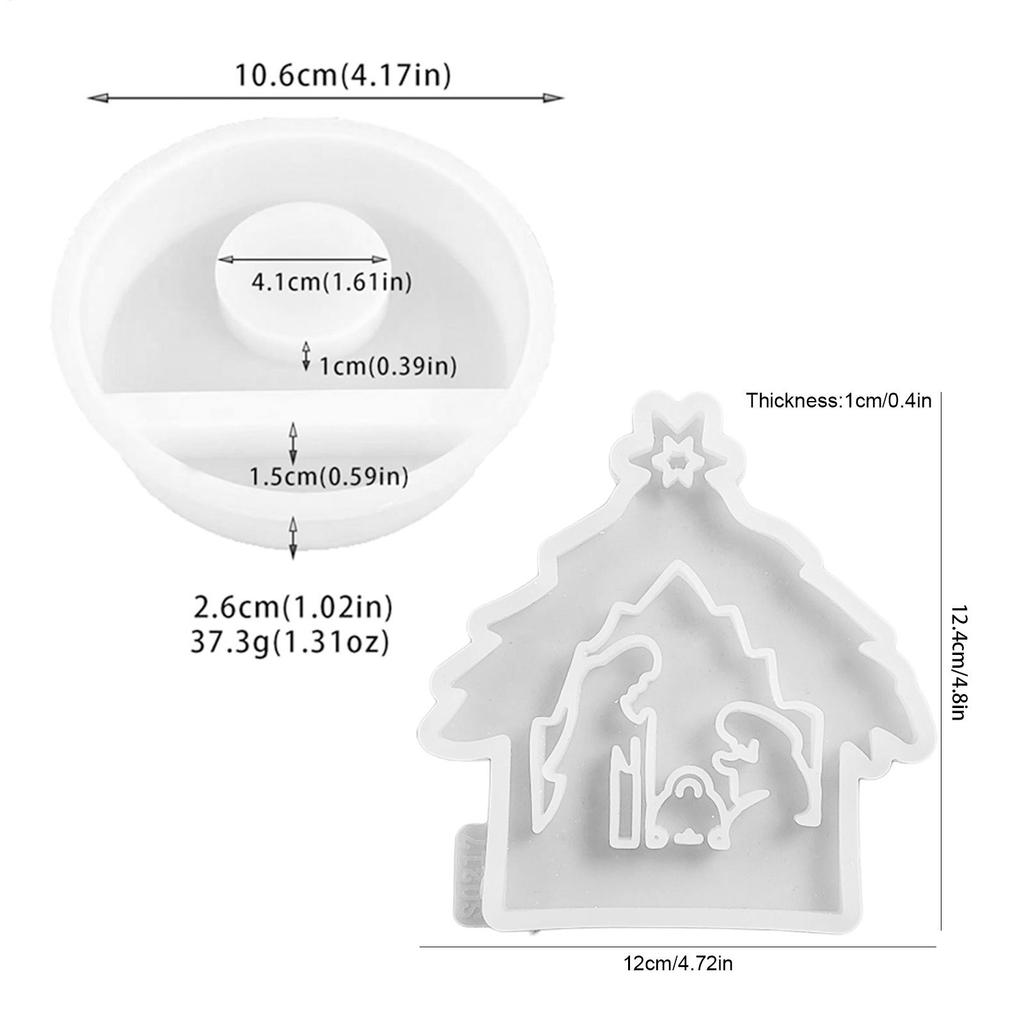 Silicone Nativity Scene Mold Resin Casting Mold Handicraft Soap Making Supplies for Epoxy Resin Chocolate Fondant
