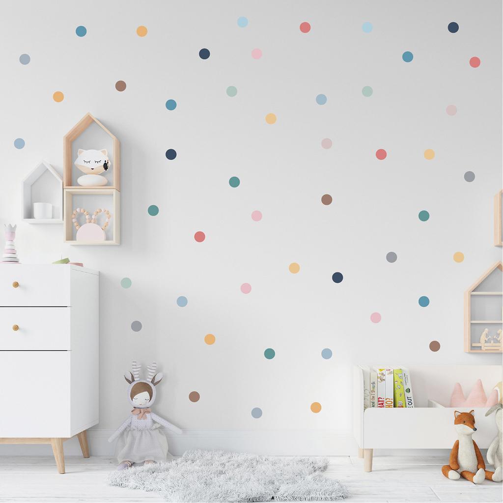 Boho Dot Wall Sticker Boho Girl Bedroom Nursery Classroom Children Room Decoration Wall Sticker