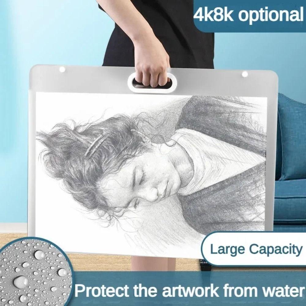 A2/A3/A4 Art Painting Folder Large Capacity Artwork Storage Bag Sketch Paper Storage Handbag  Album